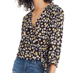 🆕NWT Madewell French Floral Wrap Top🆕